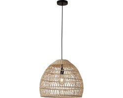 Olucia - Rotan hanglamp bruin, Rosa - Vorm: Ovaal