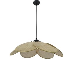 Olucia - ROWEN - Hanglamp - Bruin / Zwart - Vorm: Ovaal