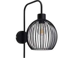 Olucia - WIRO - Wandlamp - Zwart - Vorm: Bol