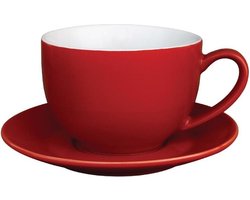 Olympia cappuccino kop rood 34cl