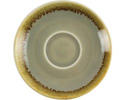 Olympia Kiln Espressoschotel Mosgroen Ø11,5cm ( Set van 6 ) - Schoteltjes voor kopjes van 85ml
