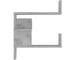 Omabeta Wooncollectie Ruimtebesparende Wandhoekplank Beton Grijs – 40x40x50 cm – Duurzaam Gereconstrueerd Hout