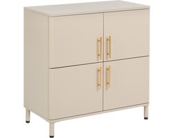 OMBURA - Dressoir met 4 deuren - Beige - Staal