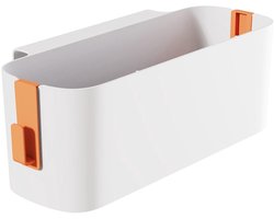 Omgoods - Bedside Hanging Caddy Organiser - Opbergmand met 2 Haken voor Babybed en Slaapkamers (Oranje)