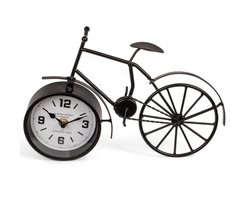 OmGoods - Dailygoody - Retro fiets-tafelklok - Uniek design - Zwart - Vintage charme - Ideaal voor liefhebbers van retro stijl - Perfect voor elke kamer