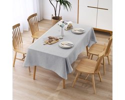 OmGoods - Dailygoody - Tafelkleed - Waterafstotend - Vlekbescherming - Grijs - Wasbaar - Tuintafelkleed - Eettafel - 130x280 cm