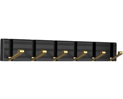 OmGoods - Dailygoody - Wandgemonteerde Kapstok - Met 6 Vouwhaken - Modern Design - Ideaal voor Jassen en Accessoires - Stevige Metalen Haak - Geschikt voor Thui.