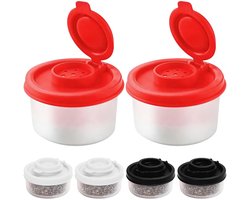 Omgoods - Draagbare Zout- en Peperstrooier voor Reizen, 6 Mini-Kruidenstrooiers