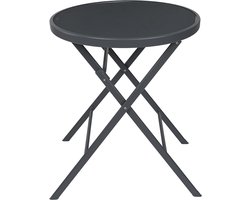 Omgoods - Elba Grijze Buitentafel 60 x 71 x 60 cm, Compact en Praktisch