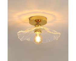 Omgoods - Half-Plafondlamp in Bloemvorm met Transparant Glas