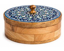 Omgoods - Handgemaakte Houten Tortilla Ovenschaal met Deksel