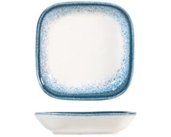 Omgoods - Jupiter Set van 6 Vierkante Porseleinen Bordjes - 10 cm, Modern Ontwerp