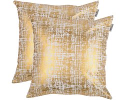 Omgoods - Katoenen Kussenhoes met Gouden Folieprint