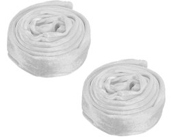Omgoods - Kroonluchter Ketting Koord Cover 1,5m - 2 Stuks Fluwelen Decoratie Wit