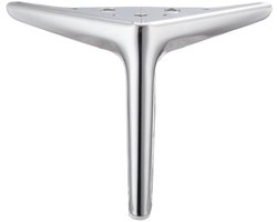 Omgoods - Metalen Driehoekige Meubelpoten Set van 2 (Silvery, 25 cm)