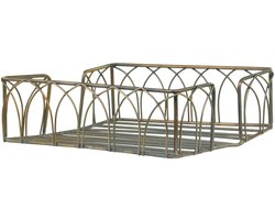Omgoods - Metalen Servettenhouder - Antiek Messing - Voor Eettafel en Receptie