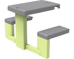 Omgoods - Picknicktafel met 2 Banken van Gerecycled Materiaal
