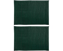 Omgoods - Set van 2 Antislip Badmatten 60 x 90 cm, Groen