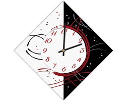 Omgoods - Wandklok met Gedrukt Papier - Stille Beweging voor Woonkamer en Keuken (42 cm)