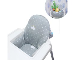 Omgoods - Zitting voor Ikea Antilop Kinderstoel, Wasbaar en Inclusief Opbergtas