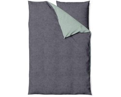 Omkeerbaar beddengoed - modern design - set van 1 - saliedonkergrijs - 155 x 220 cm