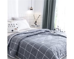 Omkeerbare Gewatteerde Bedsprei voor Eenpersoons en Dubbel Bed - Lichtgewicht en Comfortabel Dekbed Laken (Grijs, 180 x 200 cm)