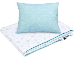 Omkeerbare Katoen Beddengoed Set voor Babybedje OEKO-TEX Gecertificeerd