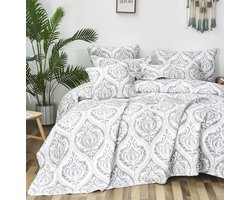 Omkeerbare Sprei - Quilt Set - Decoratief Gebruik - Getextureerd Matelasse - Twin Maat - Blauw Grijs