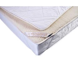 Omkeerbare wollen matras topper 70 x 140 cm voor het hele jaar