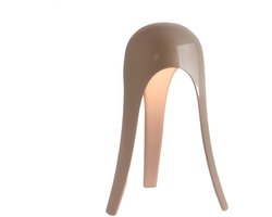 OMNIEXA Tafellamp Oplaadbaar en Draadloos - Dimbare LED Designlamp met Touch - Taupe Bruin - 24 cm