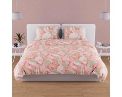 Omslag van Troffen in Katoen 57 Zoon 240x220 cm - Tanzania Koraal - Luxe Bedsprei dekbedovertrek 240 x 220 katoenen
