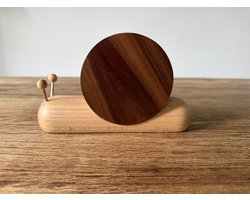 O.N. der Zetter - Onderzetters voor glazen - Houten Slak Met 4 Onderzetters - Met Houder - Coasters - Hout - Cadeau - Hittebestendig - Decoratie - Uniek - Housewarming - Coasters - Afscheid - Verjaardag - Kado - Man - Vrouw -Luxe -Cadeau - 20 25 euro