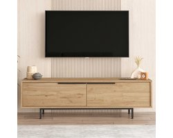 ON1 TV-meubel | 100% MELAMINE | Walnoot - Emob - TV-meubel - Bruin - Spaanplaat