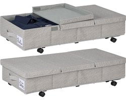 Onder bed opbergboxen - grijs - set van 2