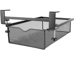 Onder bureaulade - Opberg organizer - Ruimte besparen - Geen boren nodig - 39x32x11 cm - Zwart