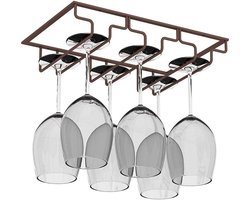 Onder Kast Wijnglas Rack Organizer Metalen Opknoping Wijnglas Houder Plank voor Bars Restaurants en Keukens