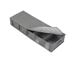 Onderbed Opbergbox - Opvouwbare Stof Organizer - Stof- & Vochtbestendige Dekbed Bewaardoos - Voor Kleding, Kast & Slaapkamer - Grijs