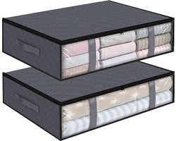 Onderbed opbergtas - 2 stuks - 60x45x15 cm - Kleding of Dekbed opbergen onder het Bed