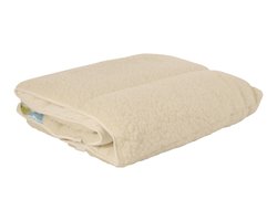 Onderdeken Texelse Scheerwol - Texels Waddenwol Onderdeken| Topper van 100% Zuiver Woolmark Scheerwol | Wollen topdek, puur natuur - Lamswollen vacht,-140 x 220 cm
