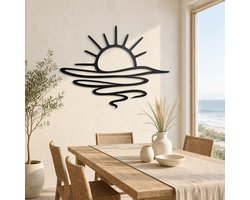 Ondergaande Zon - Muurdecoratie - Wanddecoratie - Muurdecoratie woonkamer - Schilderij - Muurdecoratie slaapkamer - Industrieel - Wanddecoratie hout natuurlijk - Wanddecoratie buiten - Wanddecoratie tuin - Valentijn decoratie - Moederdag - Slaapkamer