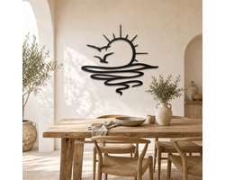 Ondergaande Zon - Vogel - Muurdecoratie - Wanddecoratie - Muurdecoratie woonkamer - Muurdecoratie slaapkamer - Industrieel - Wanddecoratie hout natuurlijk - Wanddecoratie buiten - Wanddecoratie tuin - Valentijn decoratie - Moederdag - Slaapkamer