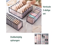 Ondergoed Organizer - Ondergoed Opbergsysteem - Sokken en onderbroeken opberger -Opvouwbare kastlade Verdeler -opbergdoos voor ondergoed - Opbergdozen- lade-organizer met Hangende opberger - roze