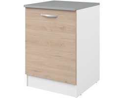 Onderkast Eko 60 cm met deur - eik - Parisot - Onderkasten - Bruin - Spaanplaat - Onderkasten -