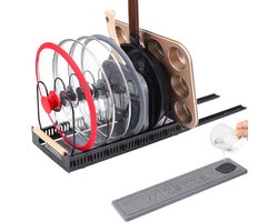 Onderkast Pannen Organizer Rek met Steen Dish Mat - Pull Out voor Keukenopslag