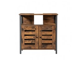 Onderkast - voor wastafel - vintagebruin-zwart