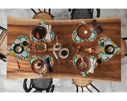 Onderleggers - Placemats - Placemats hartje - Breien - Wol - Patronen - 6 stuks