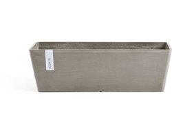 Onderschotel Ecopots Bruges 66 - Taupe - 65,3 x 16,3 x H17 cm - Rechthoekige taupe bloempot / plantenbak