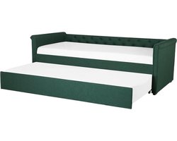 Onderschuifbed Stof LIBOURNE 90 x 200 cm Donkergroen