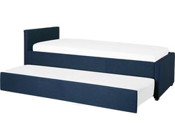 Onderschuifbed Stof MARMANDE 80 x 200 cm Marineblauw