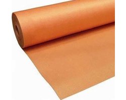 Ondervloer Orange-Line, 2mm, rol 15mtr, met overlap en zelfklevende strip, de budget ondervloer voor laminaat.